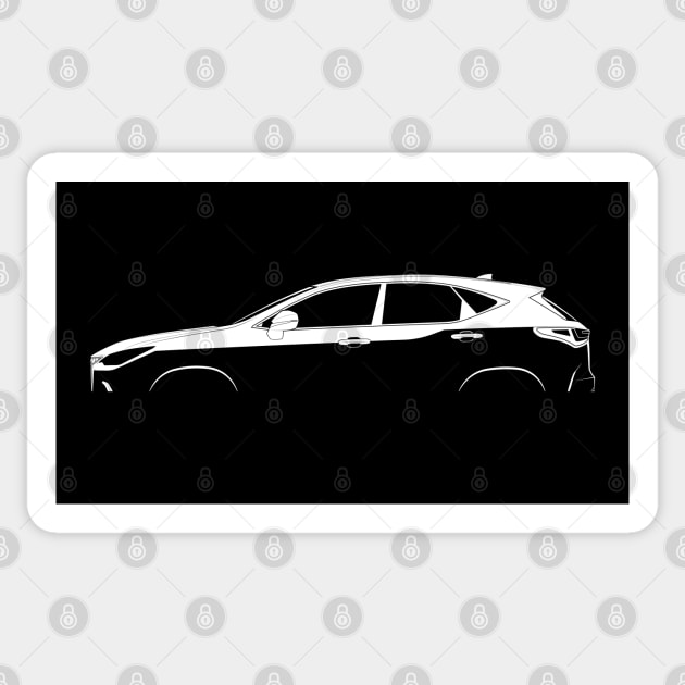 Lexus NX 450h+ (AZ20) Silhouette Sticker by Car-Silhouettes